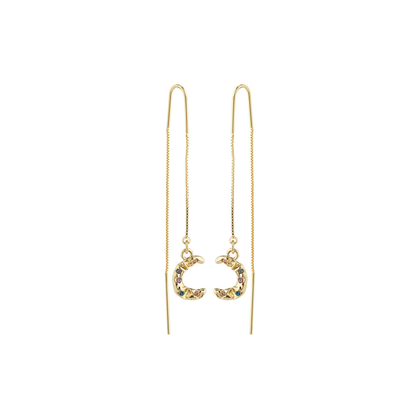 Ladies earrings seasonal discount offers-Remy Gold Plated Pull Through Earrings