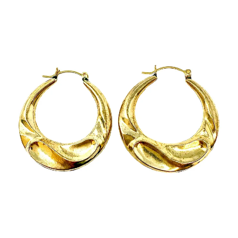 Ladies earrings platinum luxury earrings-14K Gold Hoop Earrings