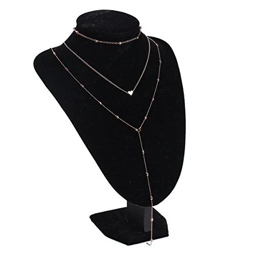 Ladies necklaces luxurious bold designs-Sexy Sparkles y shaped necklaces for women Lariat Silver Tone