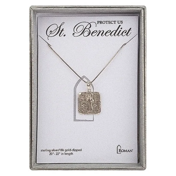 Ladies necklaces titanium durable picks-St. Benedict Necklace, Gold