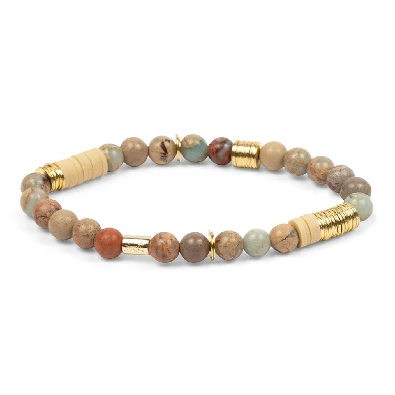 Ladies bracelets halo accent designs-Scout Intermix Stone Stacking Bracelet - Aqua Terra