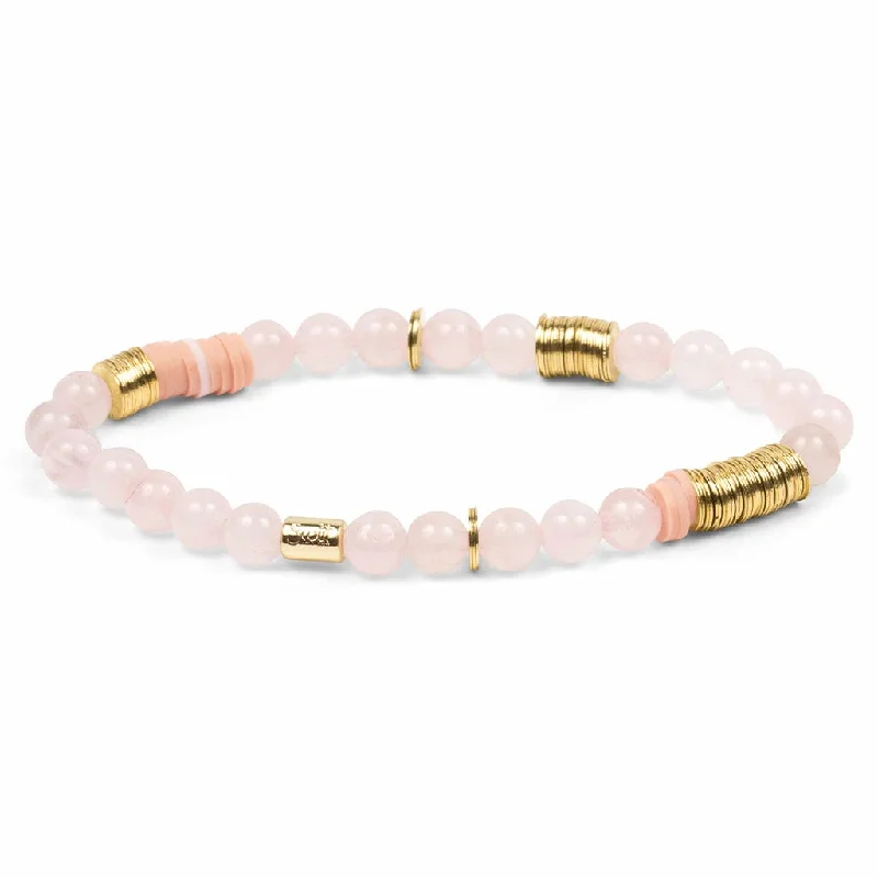 Ladies bracelets Native American styles-Scout Intermix Stone Stacking Bracelet - Rose Quartz