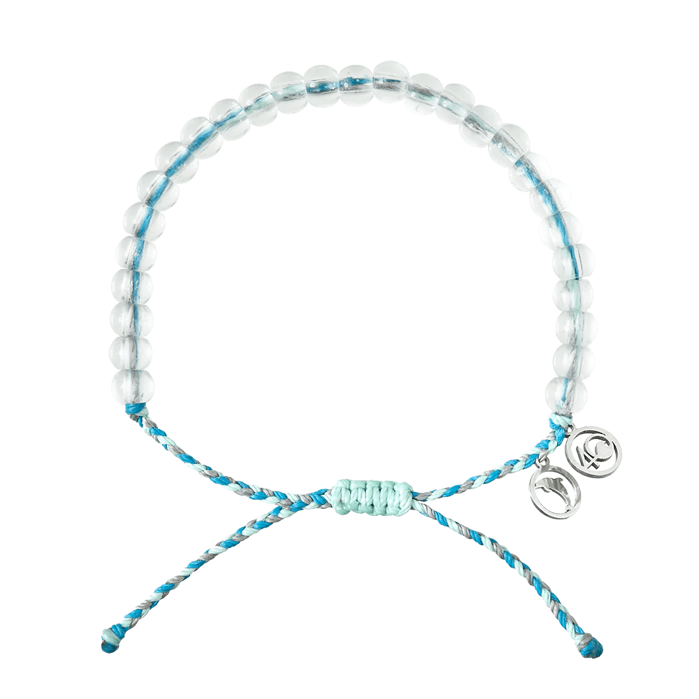 Ladies bracelets wire-wrapped bracelets-4 Ocean Recycled Plastic & Glass Bracelet - Limited Edition - Dolphin