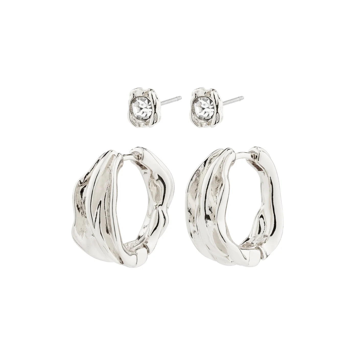 Ladies earrings customer review favorites-Feel Silver Plated Earring Set