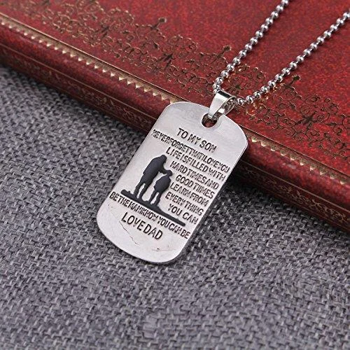 Ladies necklaces standout unique styles-SEXY SPARKLES inch To my son never forget that i love you.Life is filled with hard times and good times learn from everything you can. Be the man i know you can beinch  Necklace With inspirational pendant