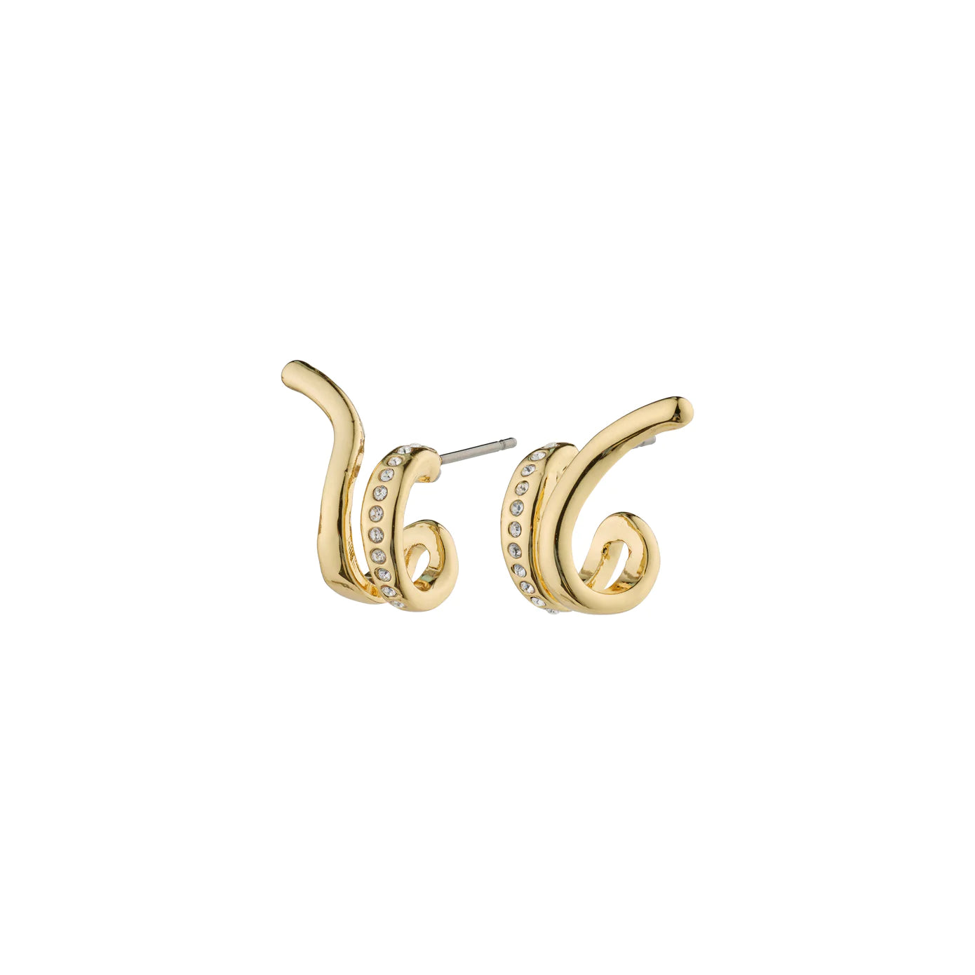 Ladies earrings petite charm designs-Nadine Gold Plated Earrings