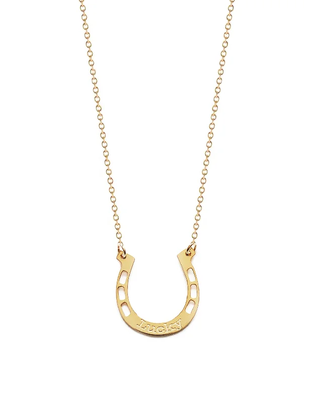 Ladies necklaces exclusive limited editions-Lucky Horseshoe Necklace