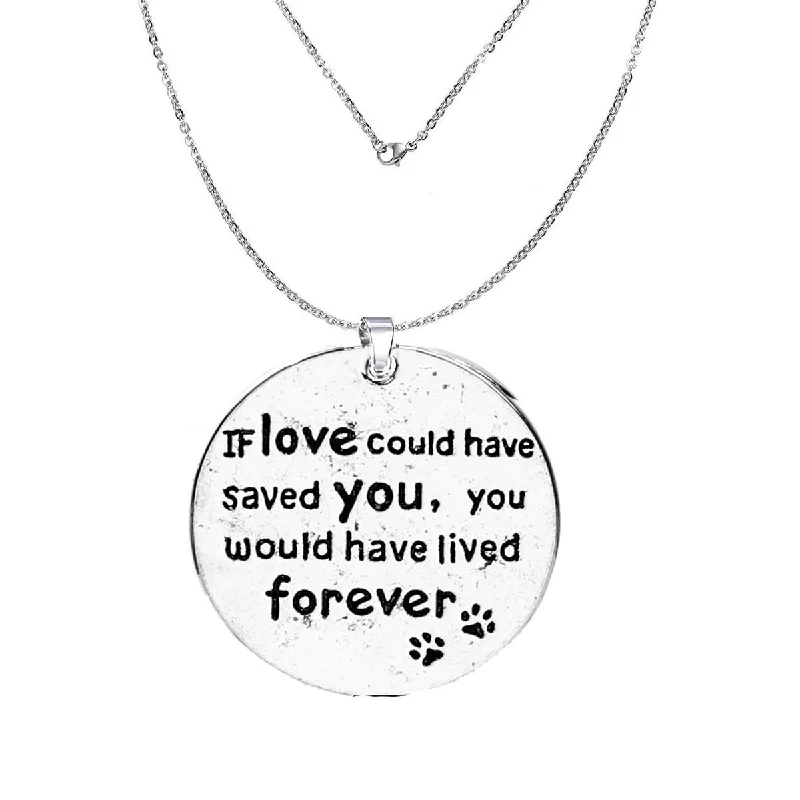 Ladies necklaces rainbow gem designs-If love could have saved you, you would have lived forever Memorial Necklace & Pendant Sympathy Gift