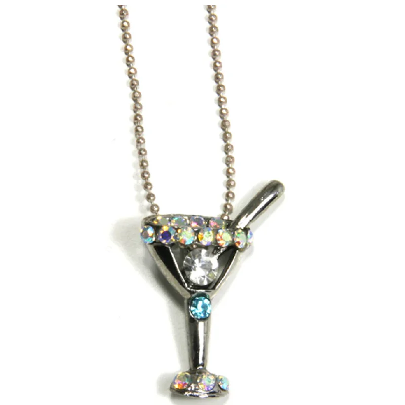 Ladies necklaces complex form styles-Drink Necklace AB Martini