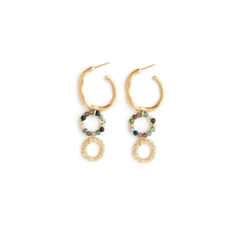 Ladies earrings party wear glamour-Emery Gold Earrings