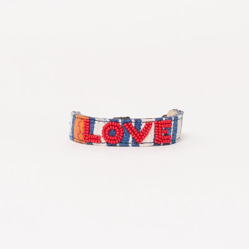 Ladies bracelets exclusive limited editions-Mara Baule LOVE Bracelet - Red