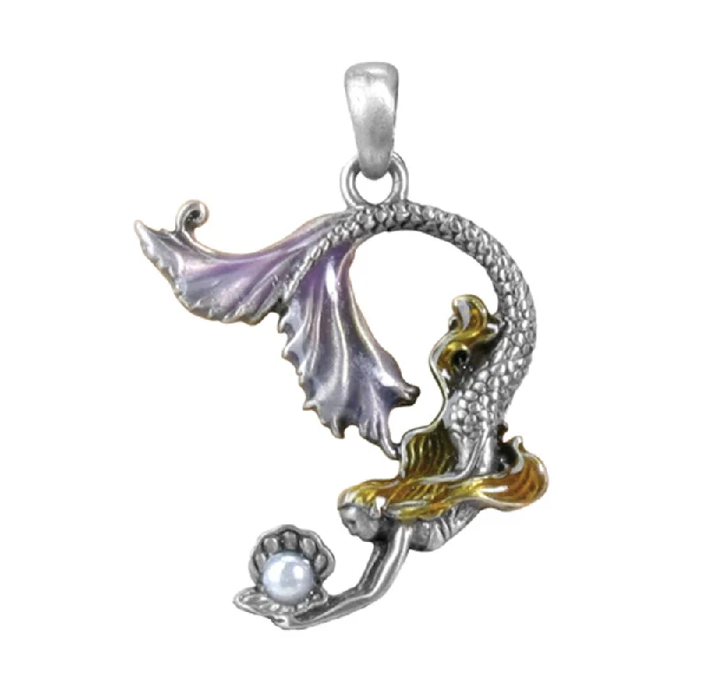 Ladies necklaces secure fit designs-Mermaid Celeste Pendant Necklace