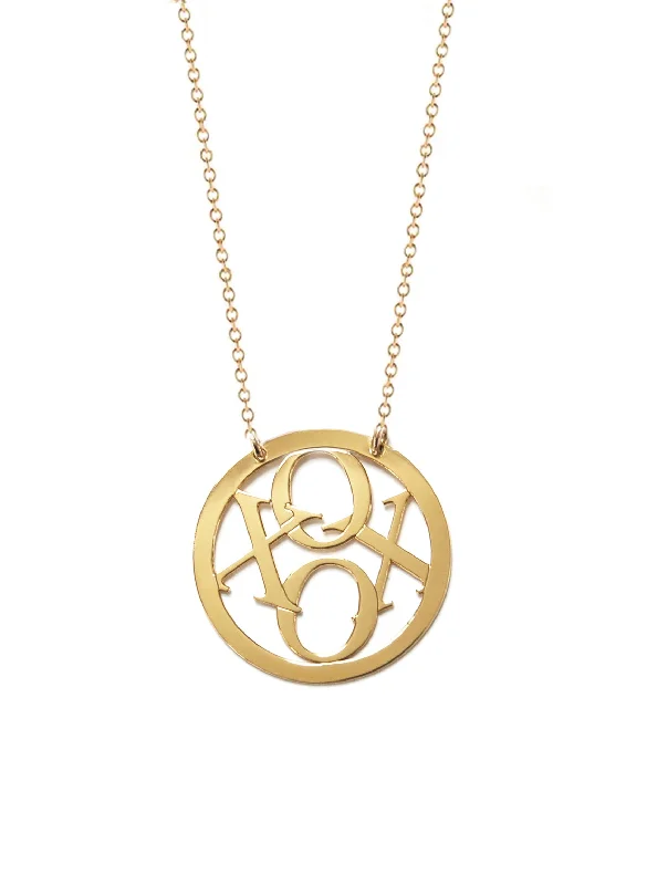 Ladies necklaces memory-inspired pieces-XOXO Circle Necklace