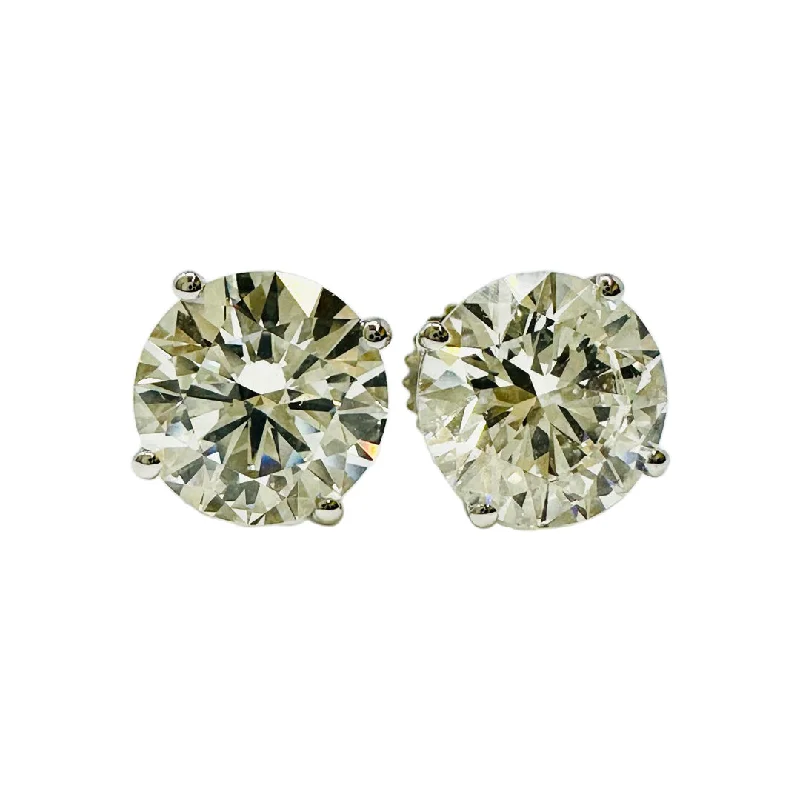 Ladies earrings fragile beauty styles-14K White Gold Lab Grown 4.02ct Diamond Stud Earrings