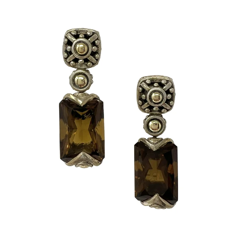 Ladies earrings medium drop styles-John Hardy Two-tone Batu Sari Quartz Drop Earrings