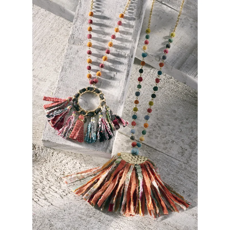 Ladies necklaces feather-inspired styles-Cotton Necklace