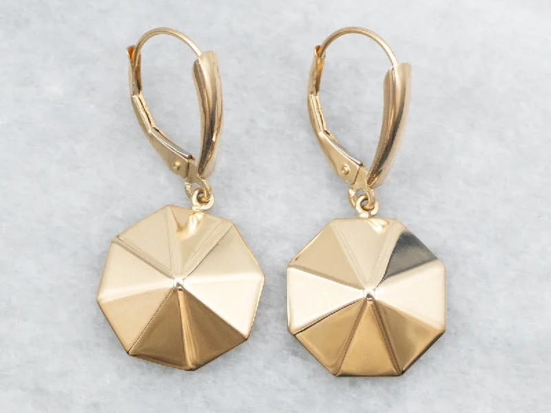 Ladies earrings subtle beauty styles-Octagonal Drop Earrings