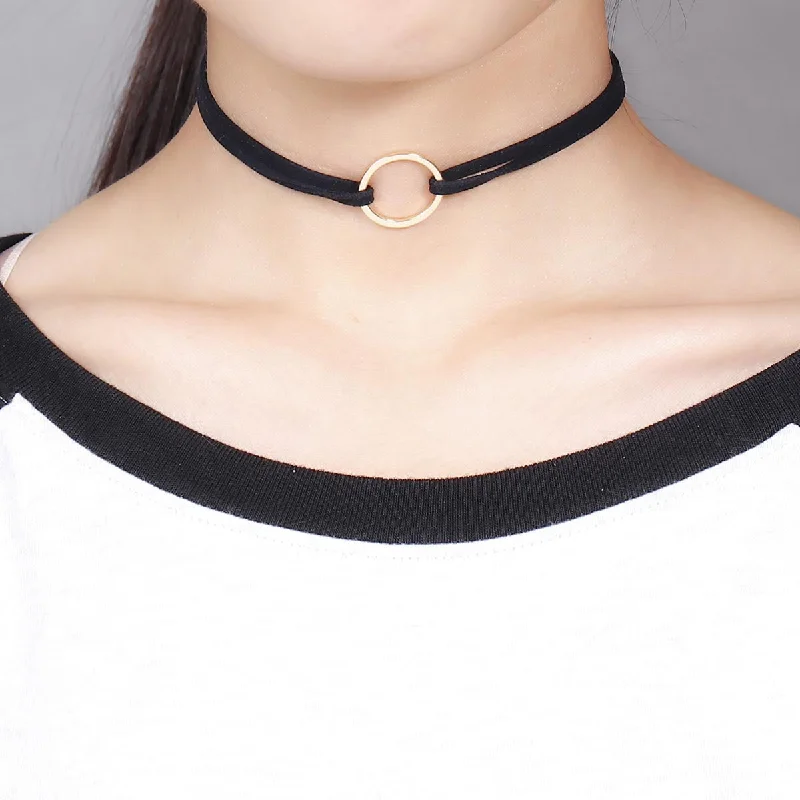 Ladies necklaces leather cord styles-Sexy Sparkles Women Girls Choker Necklace Choose Black Velvet Chokers, Multi color Triangle Pattern and more