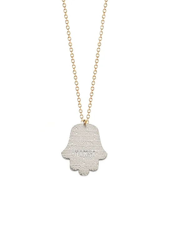 Ladies necklaces chain length guide-Good Karma Hamsa Necklace