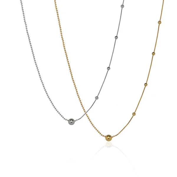 Ladies necklaces bold geometric designs-Bounce Back Necklace