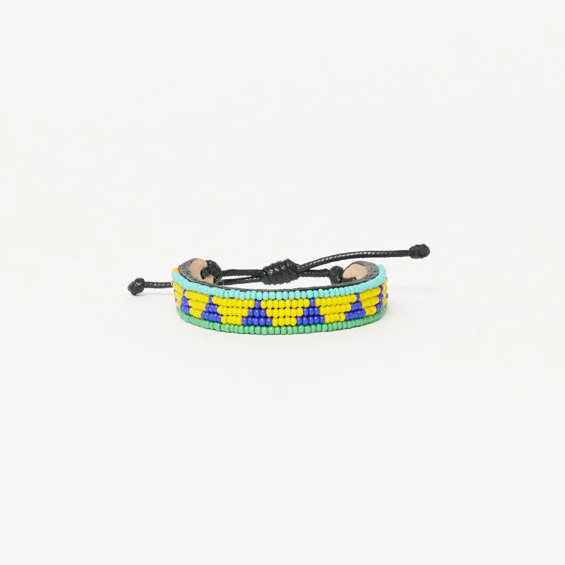 Ladies bracelets group custom designs-Piramidi Bracelet - Yellow/Blue Multi