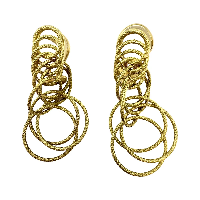 Ladies earrings contemporary classic designs-Buccellati 18K Gold "Hawaii" Chandelier Earrings