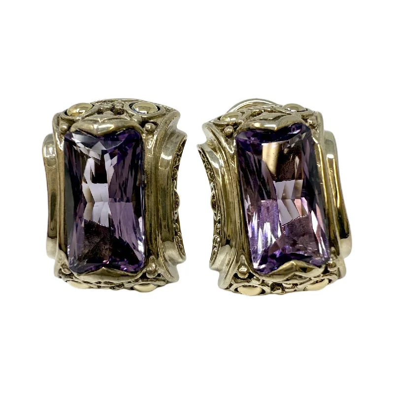 Ladies earrings subtle beauty styles-John Hardy Two-tone Amethyst Batu Earrings