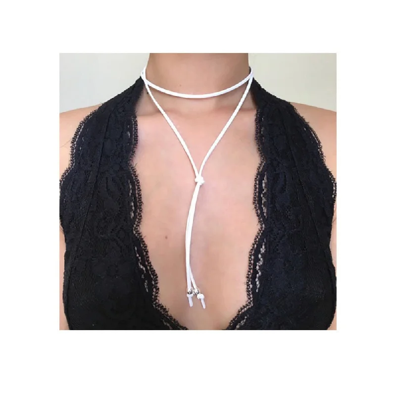 Ladies necklaces initial letter pendants-Sexy Sparkles Velvet Choker Necklace for Women Girls Gothic Choker Bolo Tie Chokers