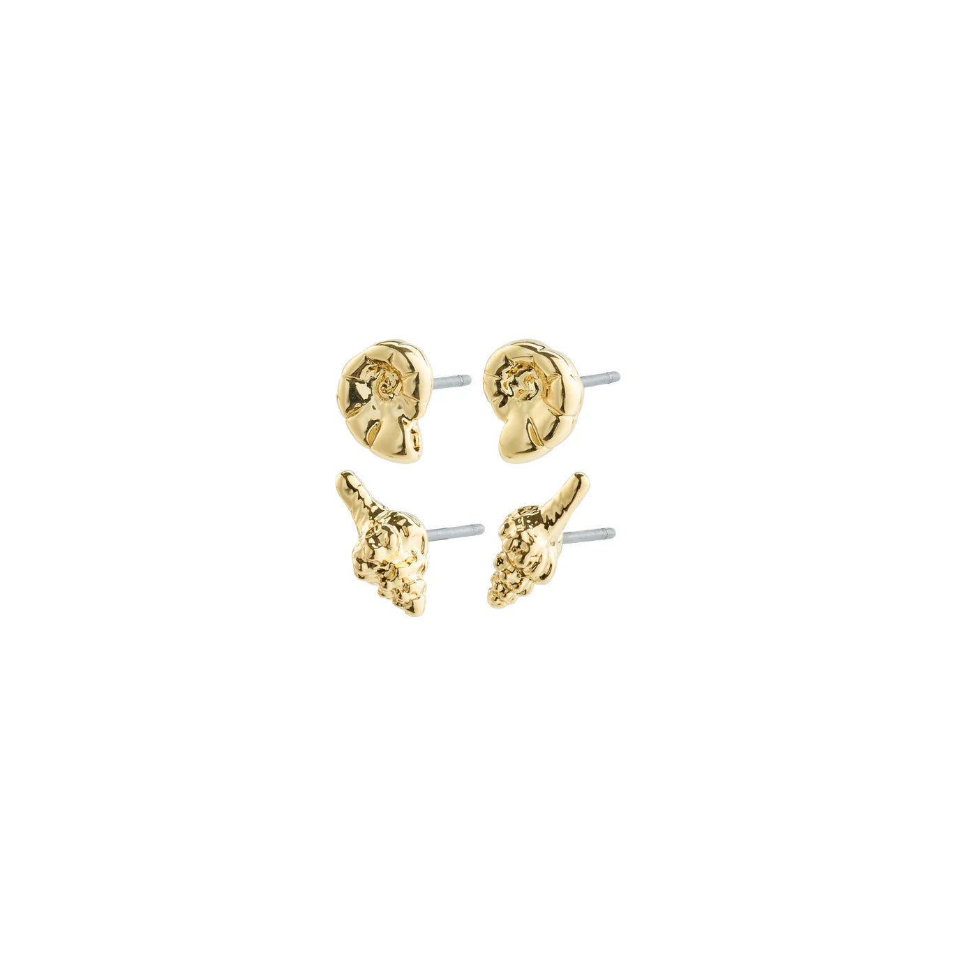 Ladies earrings nature-inspired patterns-Force Gold Plated Earring Set