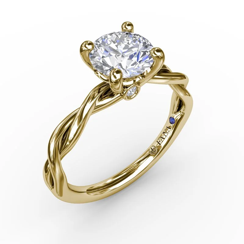 Ladies engagement rings eco-friendly-Elegantly Twisted Engagement Ring