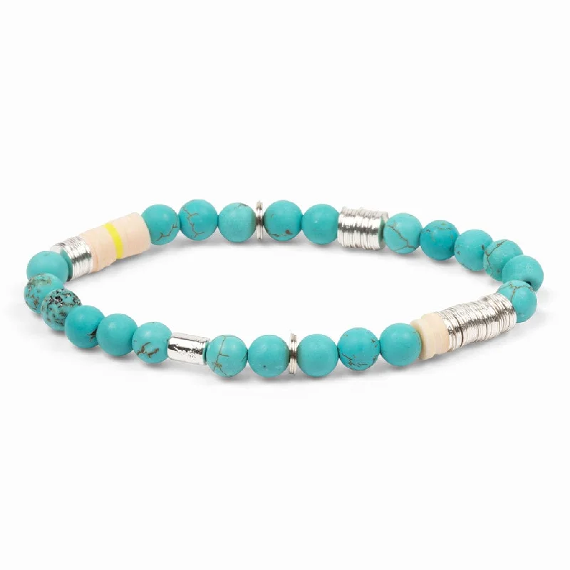 Ladies bracelets Italian crafted bracelets-Scout Intermix Stone Stacking Bracelet - Turquoise