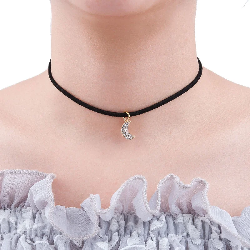 Ladies necklaces bold silver styles-Sexy Sparkles Women Girls Choker Necklace Choose Black Velvet Chokers, Multi color Triangle Pattern and more