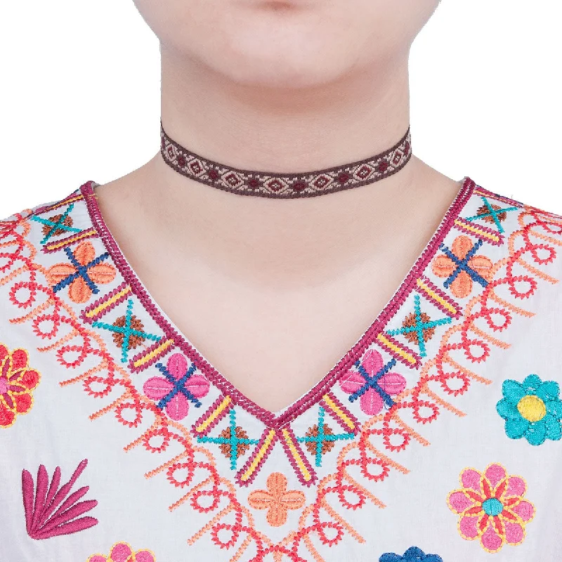 Ladies necklaces salt-and-pepper designs-Sexy Sparkles Women Girls Choker Necklace Choose Black Velvet Chokers, Multi color Triangle Pattern and more