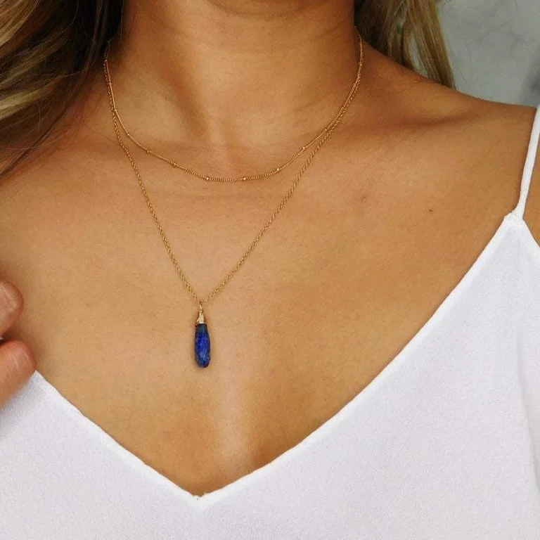 Ladies necklaces wedding accessory pieces-Lapis Lazuli Necklace