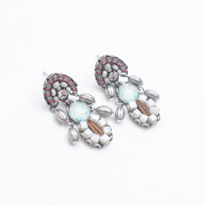 Ladies earrings holographic effect earrings-Juni Earrings