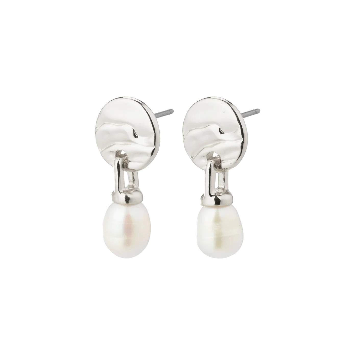 Ladies earrings pride-inspired earrings-Heat Silver Plated Pearl Earrings