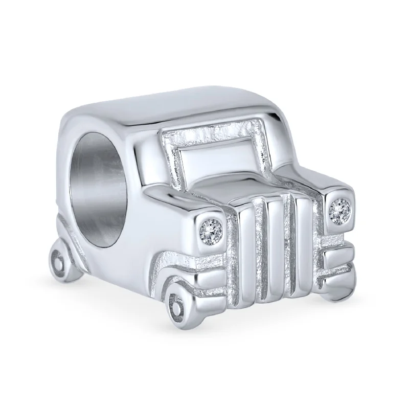 Ladies bracelets classic vintage looks-SUV Jeep Driver Charm Bead Sterling Silver for European Bracelets