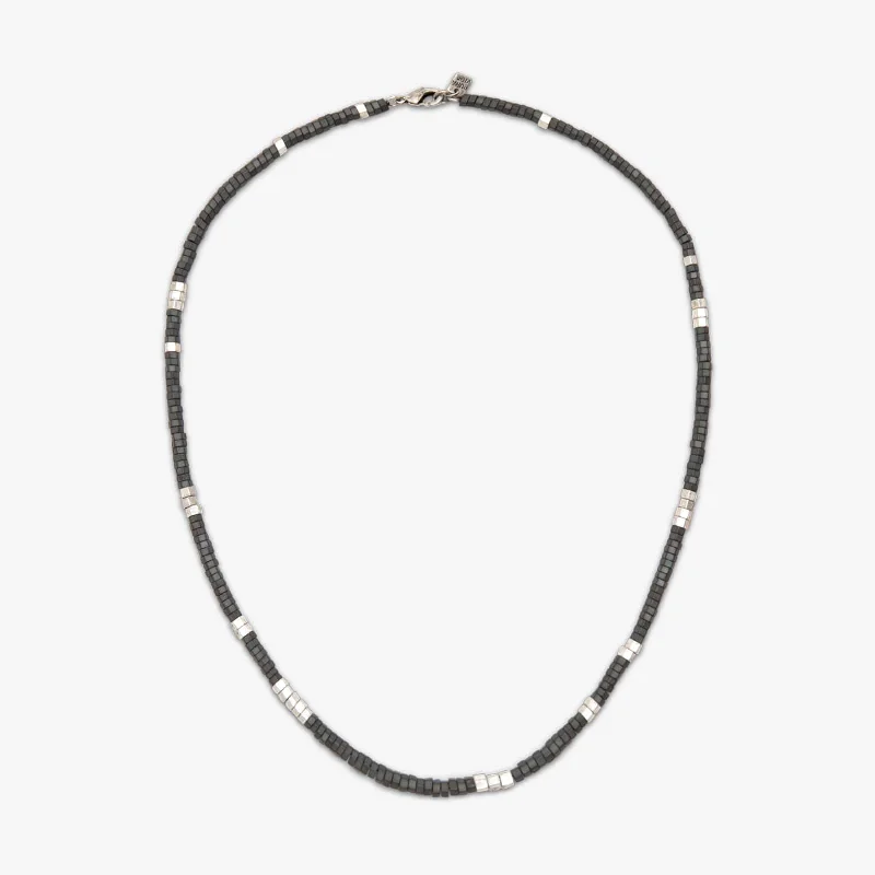 Ladies necklaces beaded accent designs-Men's Faceted Pyrite Bead Necklace