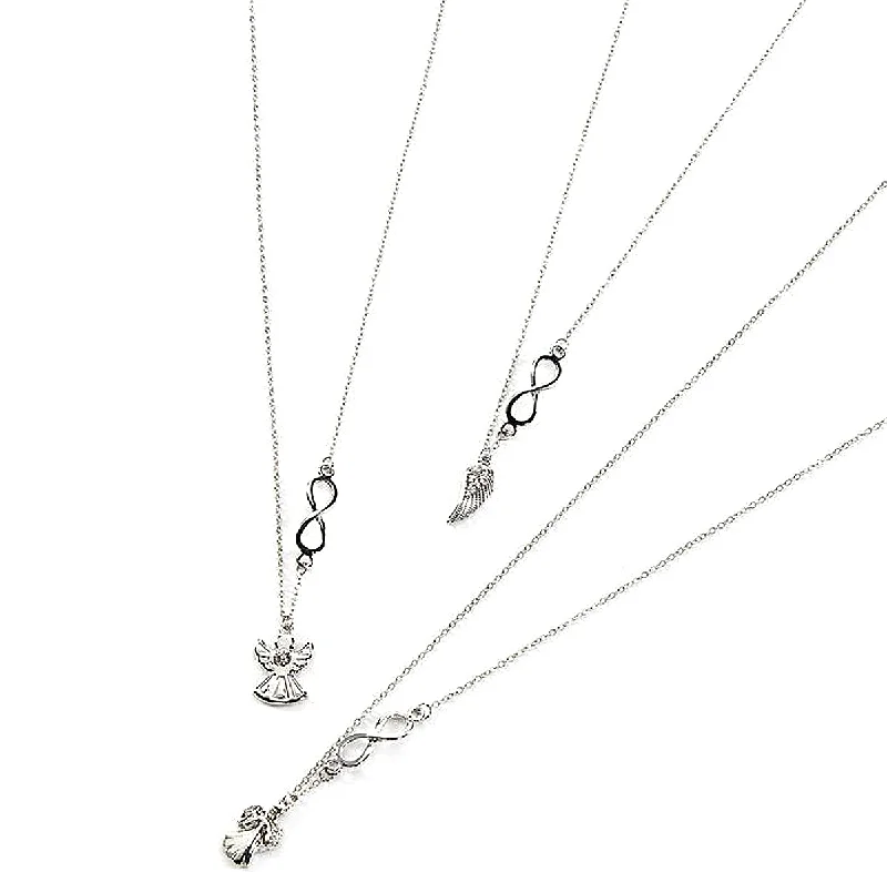 Ladies necklaces sun motif styles-Angel Necklace