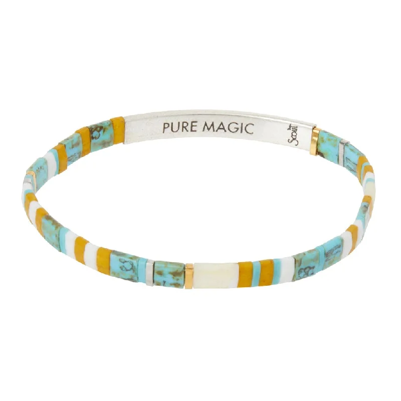 Ladies bracelets limited run designs-Good Karma Miyuki Bracelet | Pure Magic - Turquoise/Silver