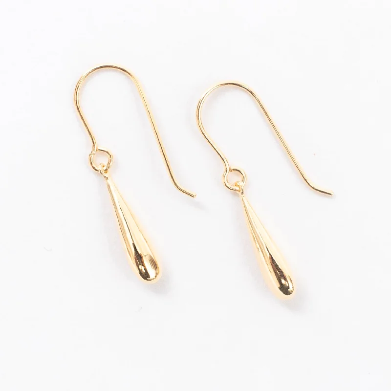 Ladies earrings limited run designs-Gold Vermeil Small Pod Drop Earrings