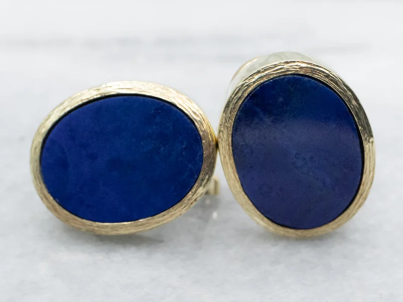 Ladies earrings vibrant shade designs-Green Gold Lapis Stud Earrings