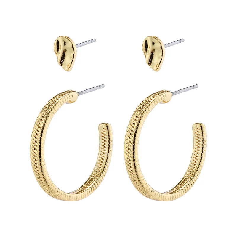 Ladies earrings timeless wedding styles-Optimism Gold Plated Earring Set