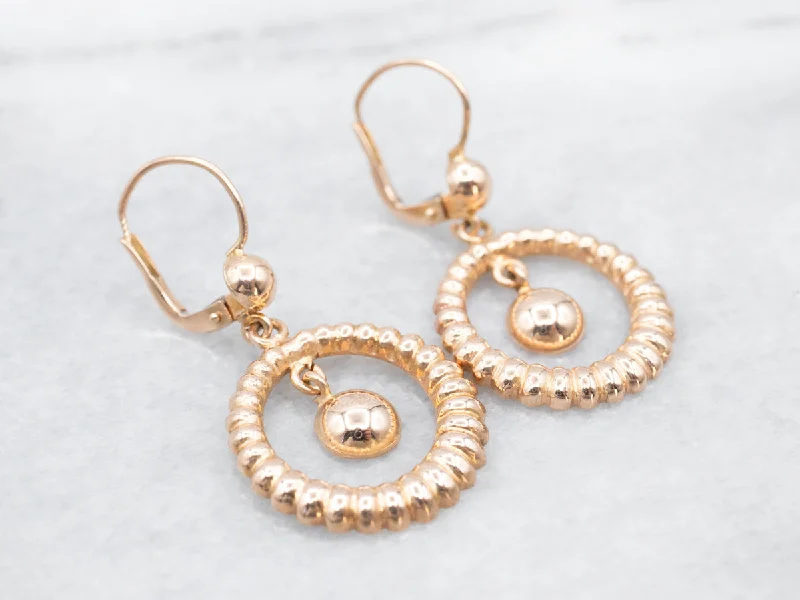 Ladies earrings bold weight earrings-Simply Chic Rose Gold Drop Earrings