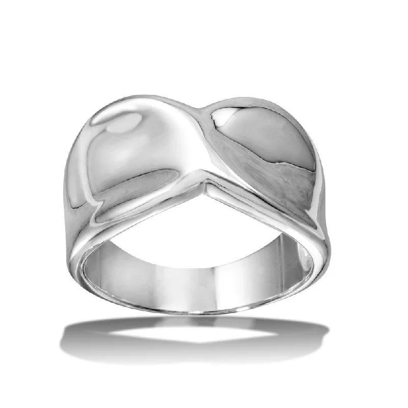 Ladies rings physical store locations-High Polished 925 Sterling Silver Twist Ring - CR00720