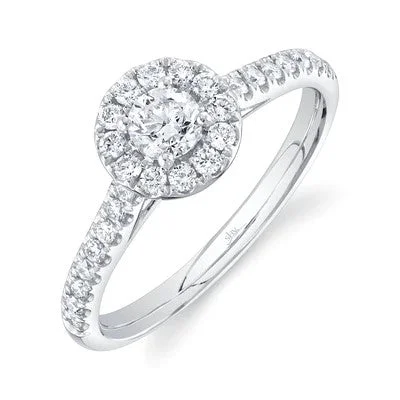 Ladies engagement rings global brands-0.30CT-CTR(ROUND) 0.32CT-SIDE DIAMOND ENGAGEMENT RING