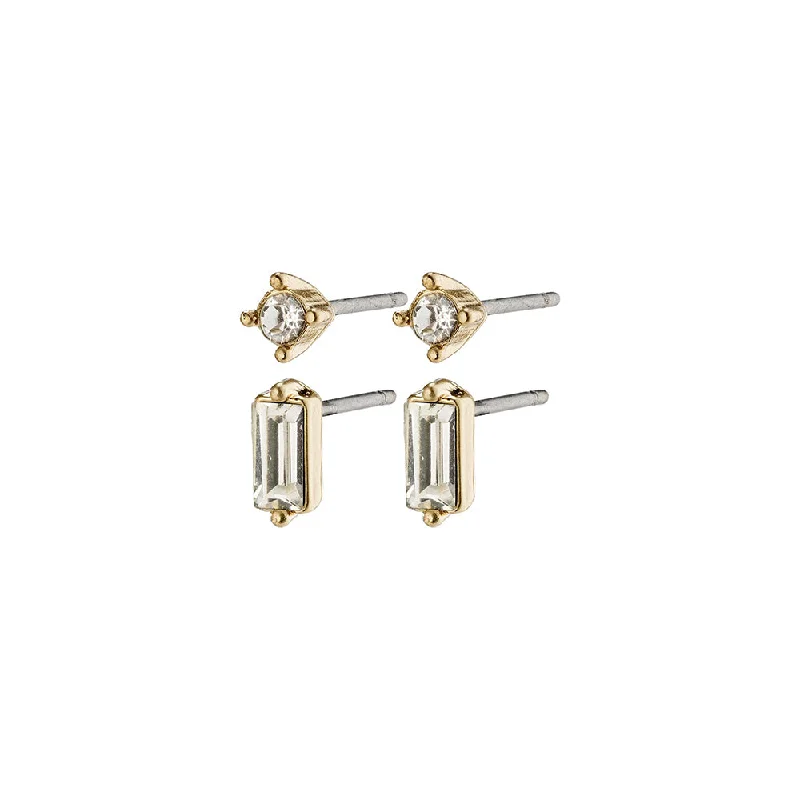 Ladies earrings casual chic vibes-Sabrina Gold Plated Earring Set