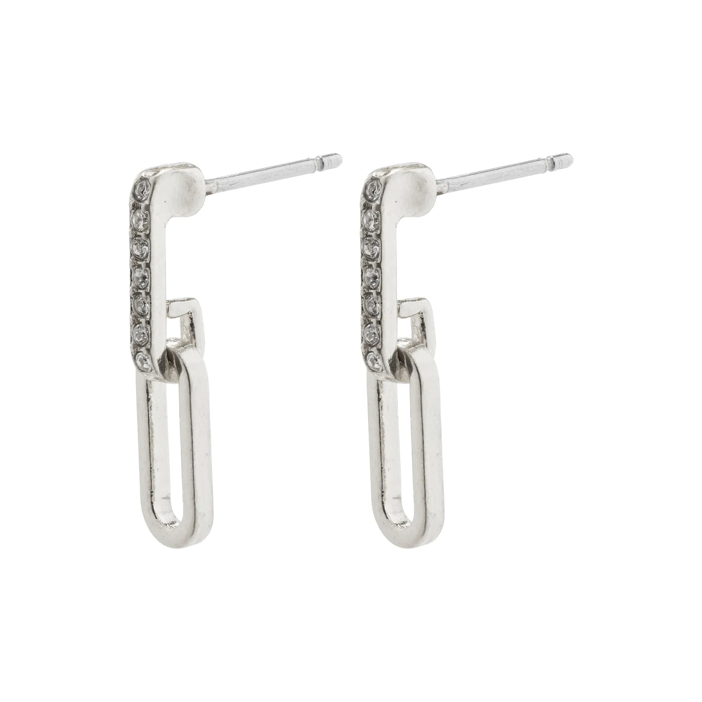 Ladies earrings hypoallergenic materials-Elise Silver Plated Crystal Earrings