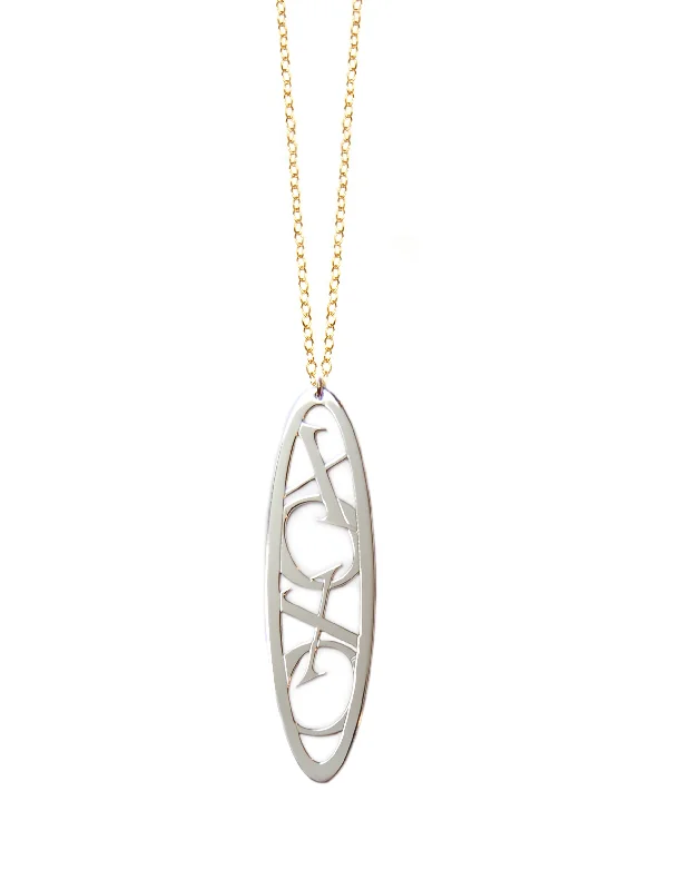 Ladies necklaces minimalist trend picks-XOXO Oval Necklace