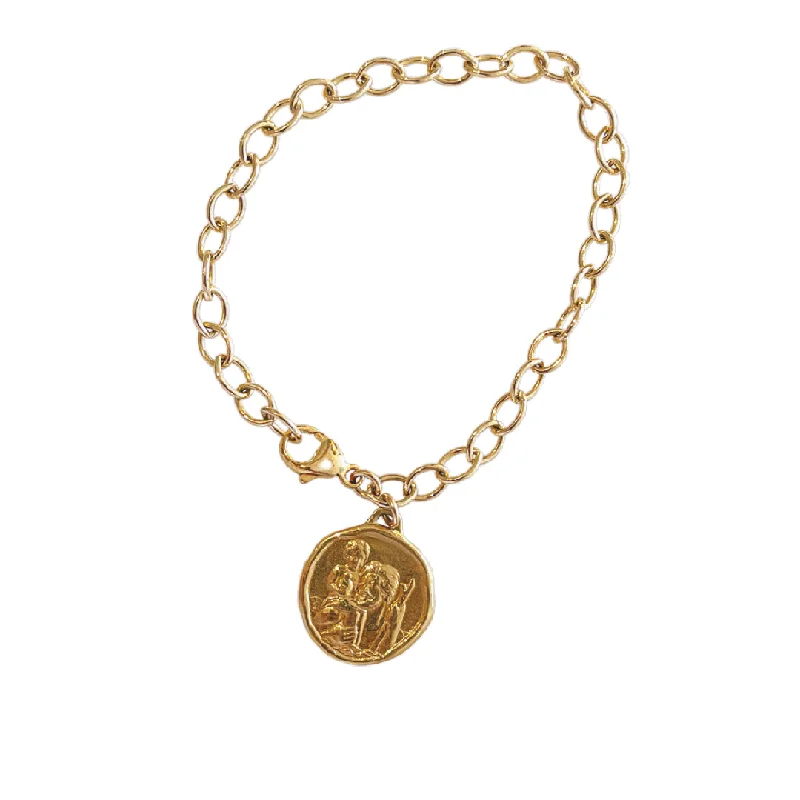 Ladies bracelets openwork pattern styles-St. Christopher Bracelet